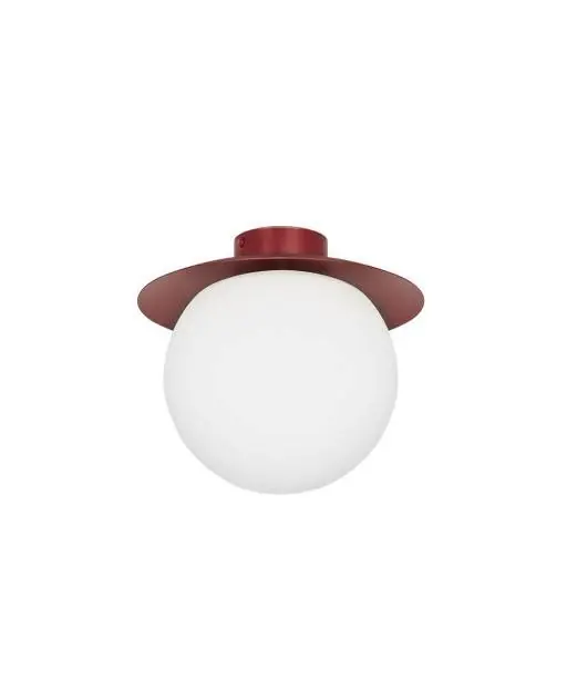 Ummo Lampa sufitowa / plafon Kuul C burgundowy wys. 22,5 cm - Sprawdzony wybór