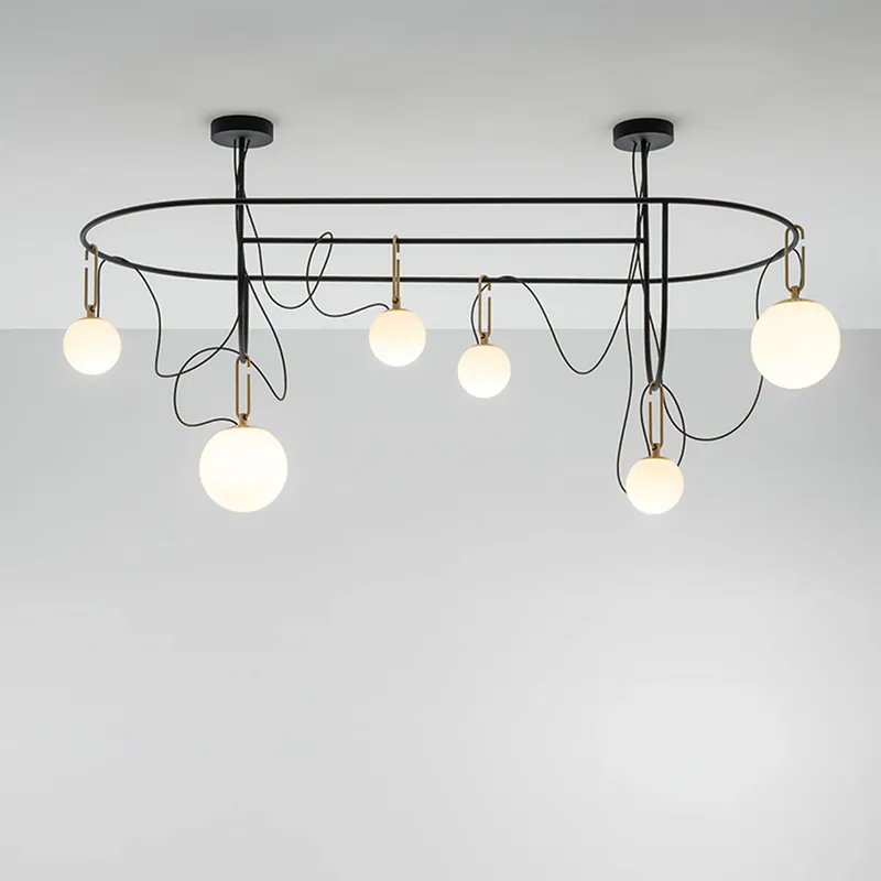 Artemide Lampa wisząca Nh czarno-złota szer. 169 cm - Szybka dostawa