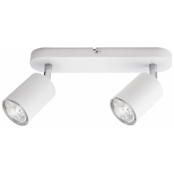 Lampa Oprawa SIENA-ALU-W/S 2xgu10 biała ze srebrnym przegubem - Ograniczona dostępność