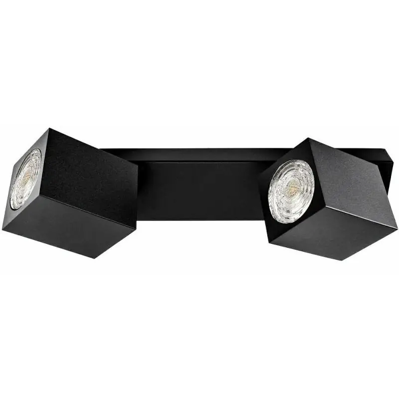 Super okazja | Lampa OSCAR-B/B czarna z czarnym przegubem 2xgu10 podwójna