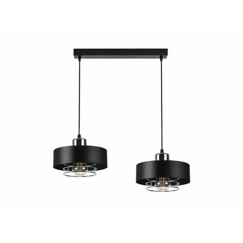 Zamów dziś - Lampa LOFT IDA-S W2 2xE27 wisząca czarno srebrny