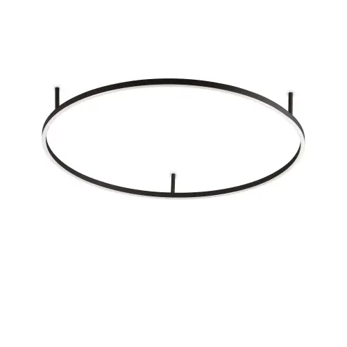 Plafon Ideal Lux ORACLE SLIM PL D090 ROUND 3000K ON-OFF czarny LED szer.90cm - Łatwy zwrot